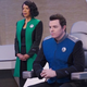 Claire and Ed on the bridge of the Orville.